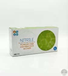 ASAP nitril púdermentes vizsgáló kesztyű, kék, L (100 db/csomag, 10 csomag/karton)