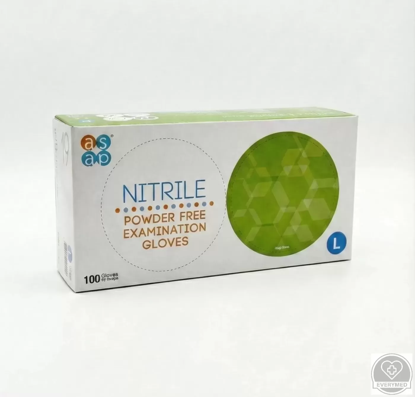 ASAP nitril púdermentes vizsgáló kesztyű, kék, XL (100 db/csomag, 10 csomag/karton)