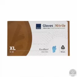 ABENA nitril púdermentes vizsgáló kesztyű, kék, XL (180 db/csomag, 10 csomag/karton)