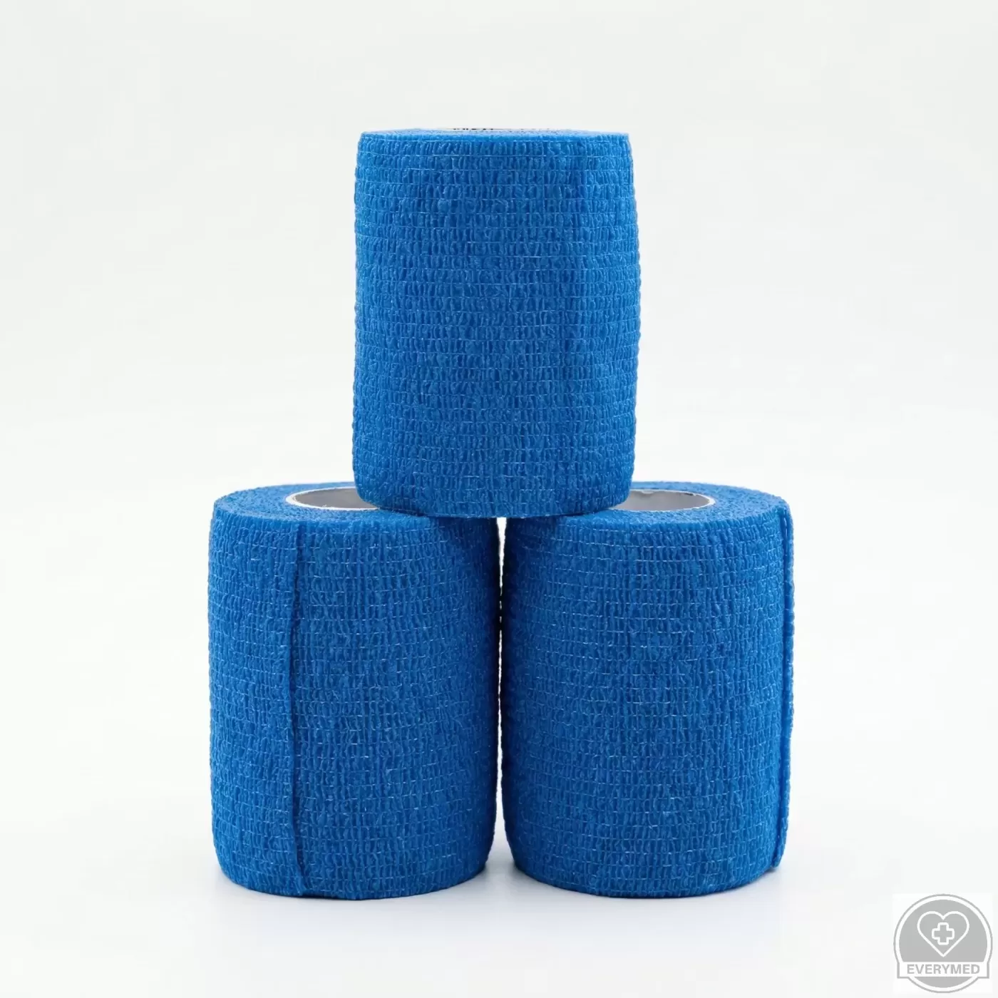 Öntapadós rugalmas kötszer, kék, 10 cm x 4,5 m, 12 db