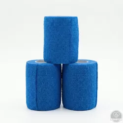 Öntapadós rugalmas kötszer, kék, 5 cm x 4,5 m, 12 db