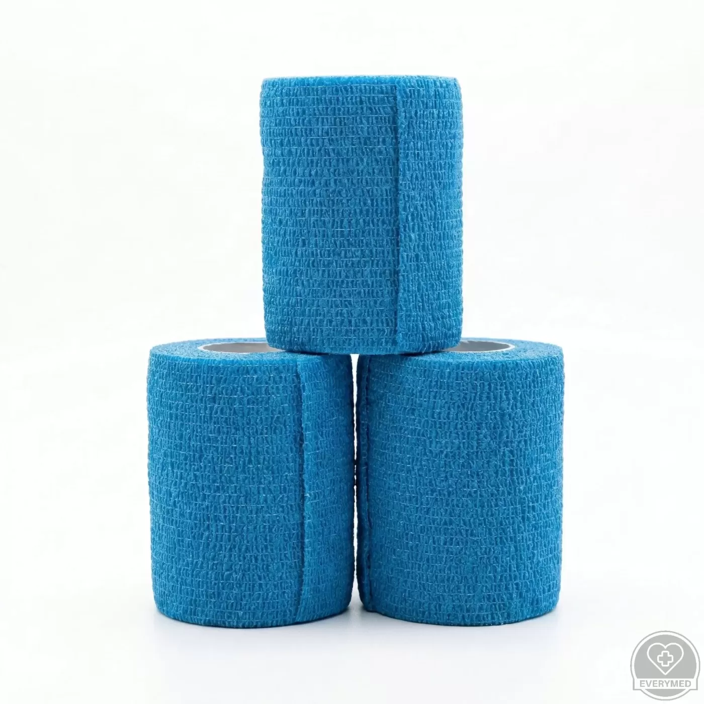 Öntapadós rugalmas kötszer, világoskék, 5 cm x 4,5 m, 12 db