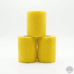 Öntapadós rugalmas kötszer, sárga, 10 cm x 4,5 m, 12 db