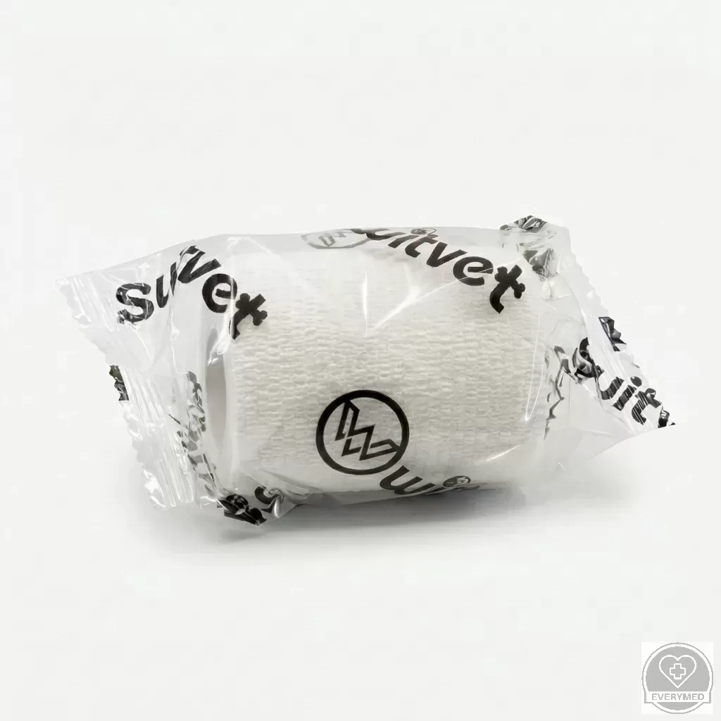 Öntapadós rugalmas kötszer, fehér, 5 cm x 4,5 m, 12 db