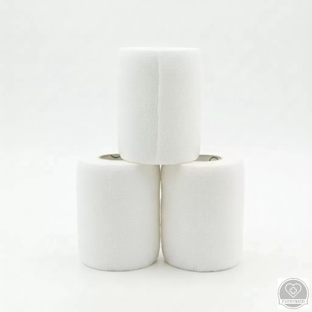 Öntapadós rugalmas kötszer, fehér, 5 cm x 4,5 m, 12 db