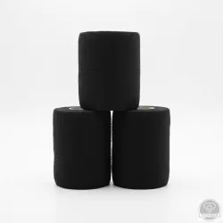 Öntapadós rugalmas kötszer, fekete, 10 cm x 4,5 m, 12 db