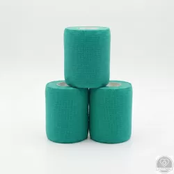 Öntapadós rugalmas kötszer, zöld, 5 cm x 4,5 m, 12 db
