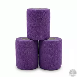 Öntapadós rugalmas kötszer, lila, 5 cm x 4,5 m, 12 db