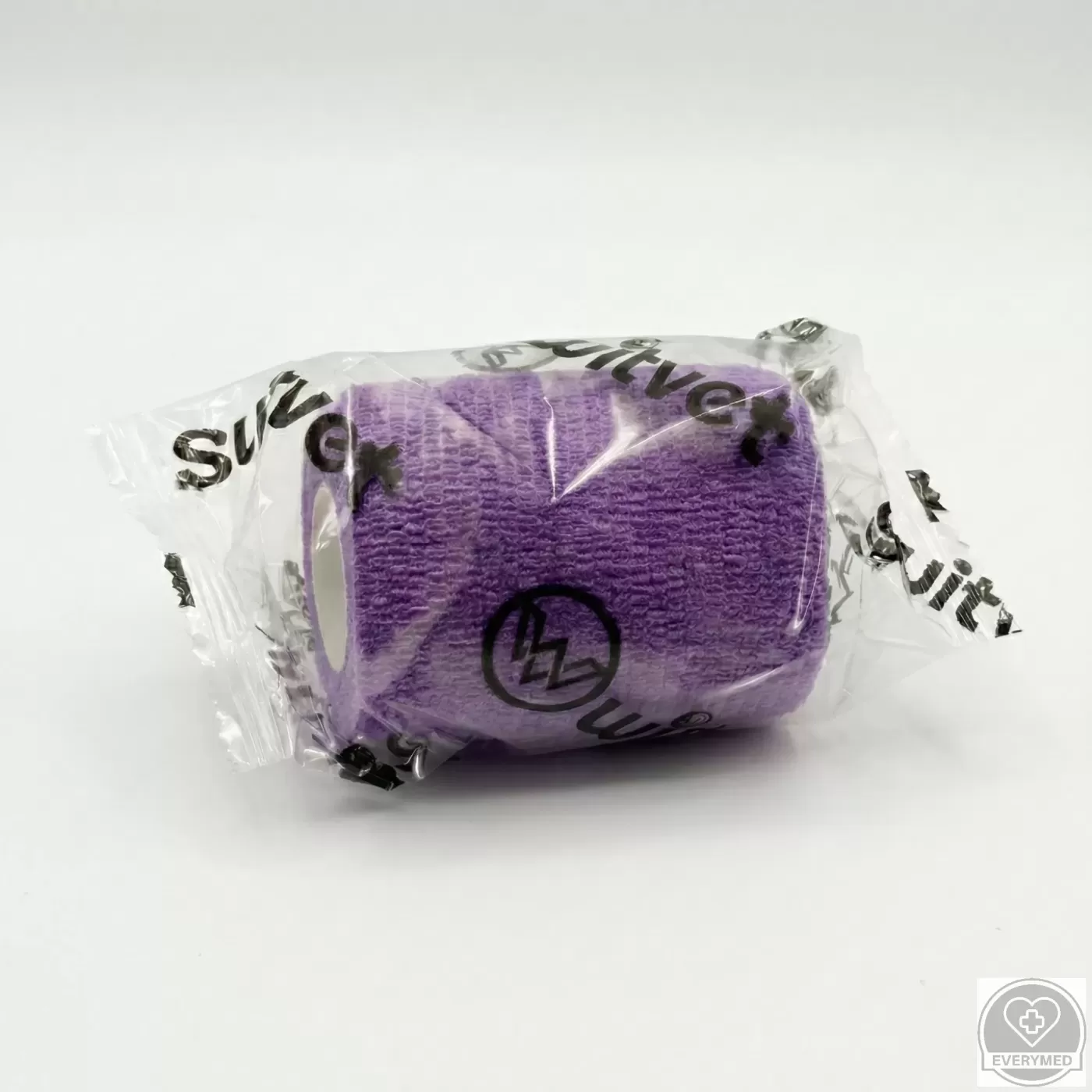 Öntapadós rugalmas kötszer, lila, 7,5 cm x 4,5 m, 12 db