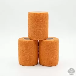 Öntapadós rugalmas kötszer, narancs, 7,5 cm x 4,5 m, 12 db